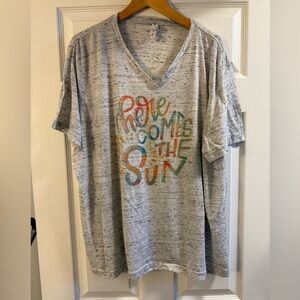Bella Canvas Heathered Gray V-Neck Tee